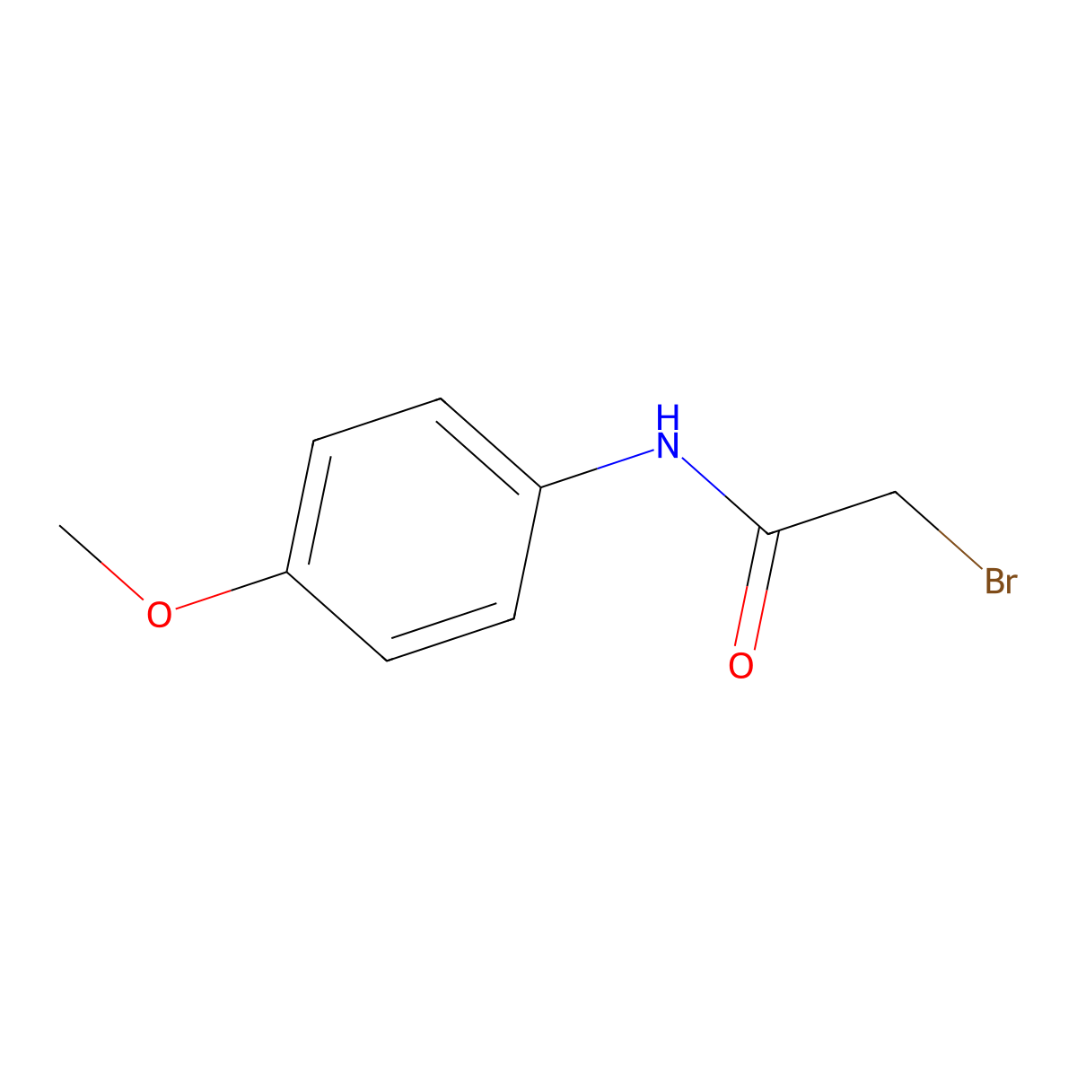 2-bromo-N-(4-methoxyphenyl)acetamide molecular structure, CAS 29182-87-4