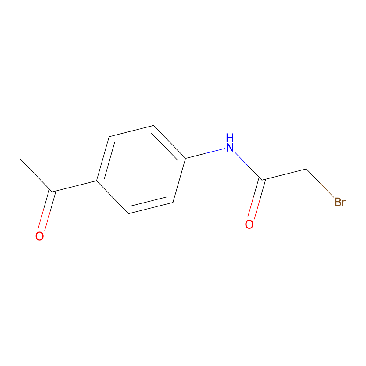N-(4-acetylphenyl)-2-bromoacetamide molecular structure, CAS 29182-93-2
