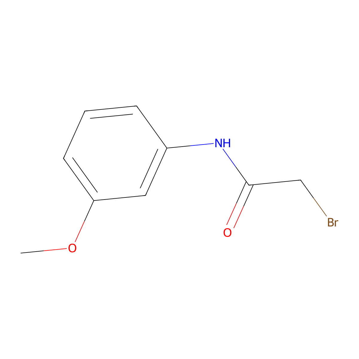 2-bromo-N-(3-methoxyphenyl)acetamide molecular structure, CAS 29182-94-3