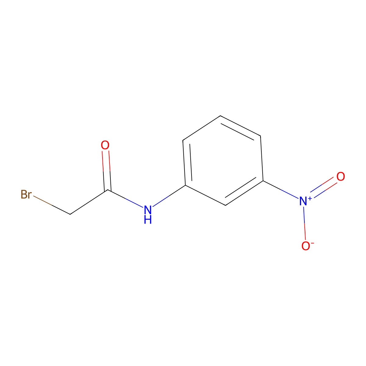 2-bromo-N-(3-nitrophenyl)acetamide molecular structure, CAS 29182-96-5