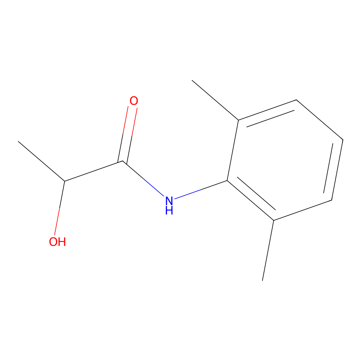 Lactoxylidide molecular structure, CAS 29183-17-3