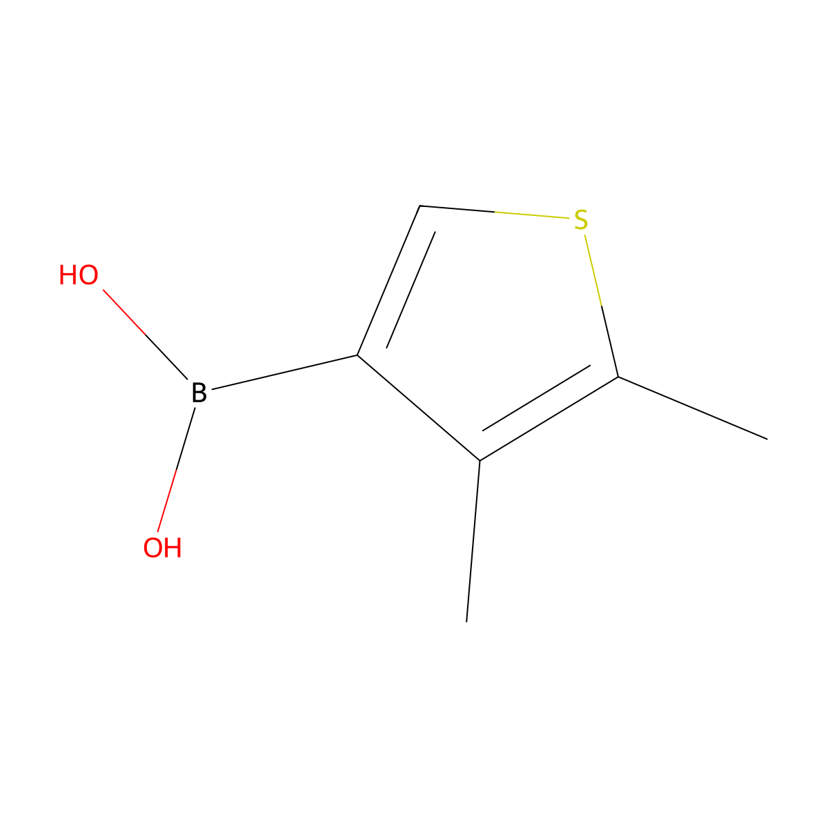 (4,5-Dimethylthiophen-3-yl)boronic acid molecular structure, CAS 2918302-02-8