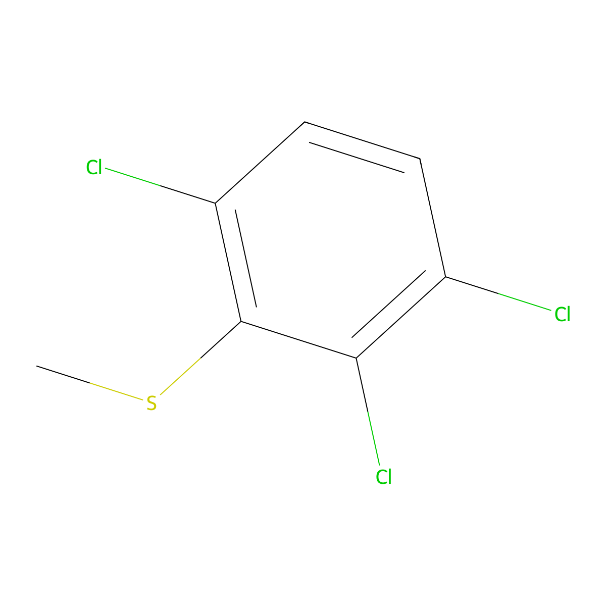 1,2,4-Trichloro-3-(methylthio)benzene molecular structure, CAS 29185-29-3
