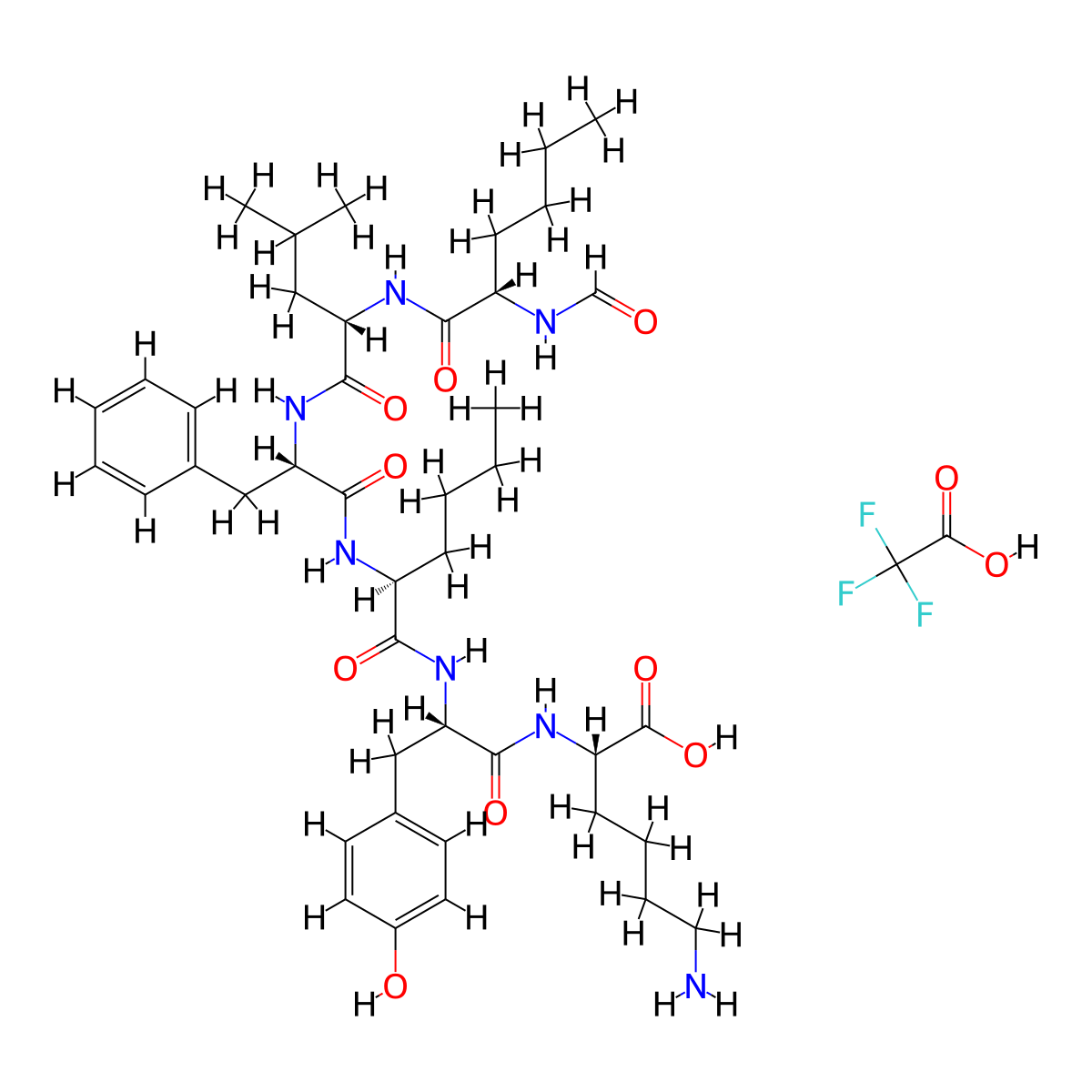 N-Formyl-Nle-Leu-Phe-Nle-Tyr-Lys TFA molecular structure, CAS 2918767-97-0