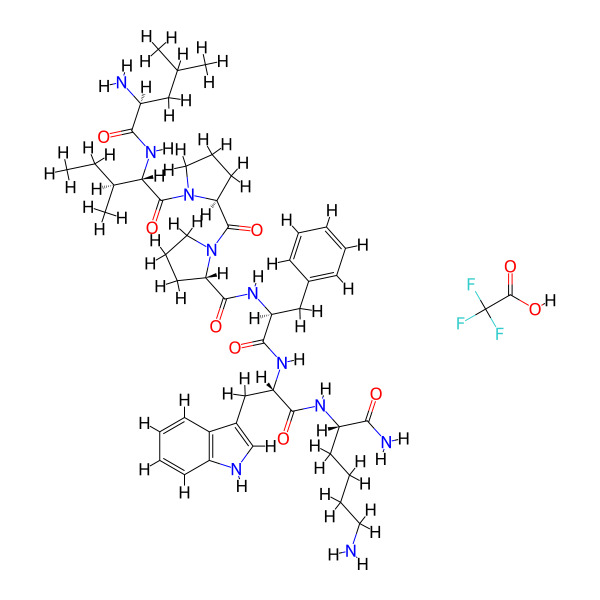 Cardiotoxin Analog (CTX) IV (6-12) TFA molecular structure, CAS 2918768-05-3
