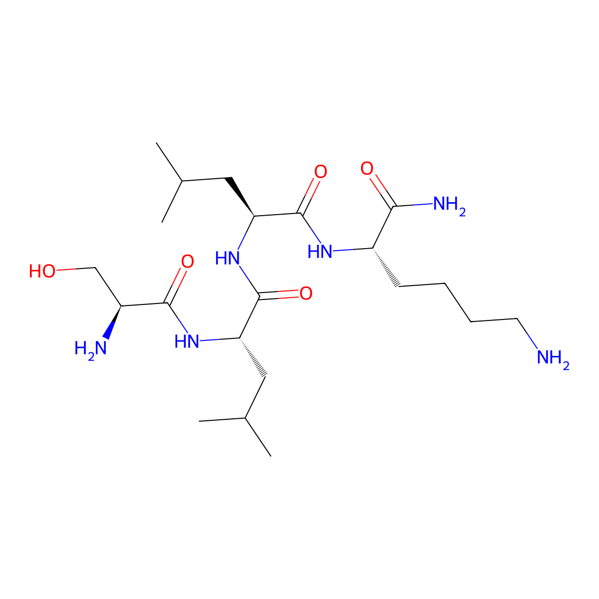 H-Ser-Leu-Leu-Lys-NH2 molecular structure, CAS 2918768-29-1