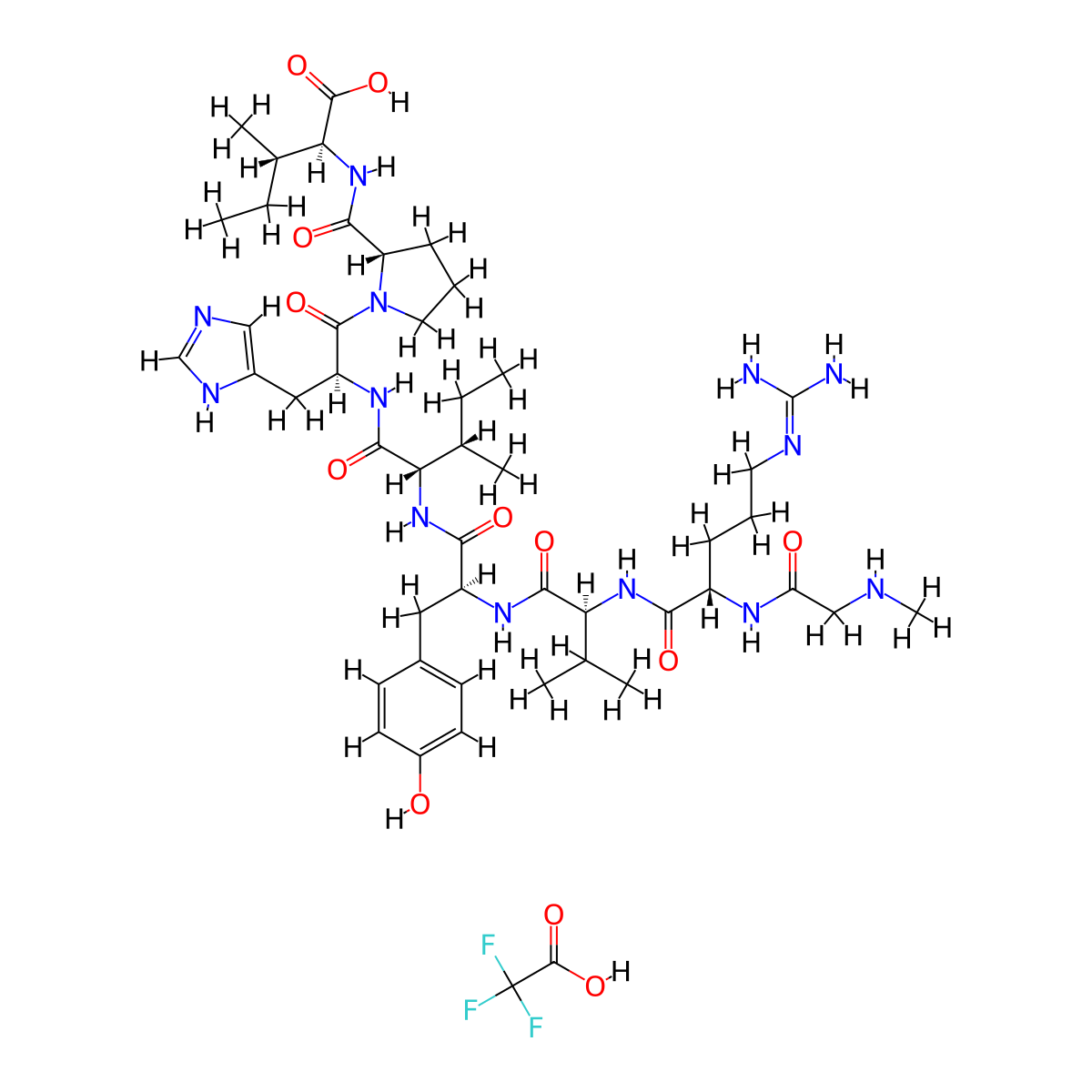 [Sar1, Ile8]-Angiotensin II (TFA) molecular structure, CAS 2918768-31-5
