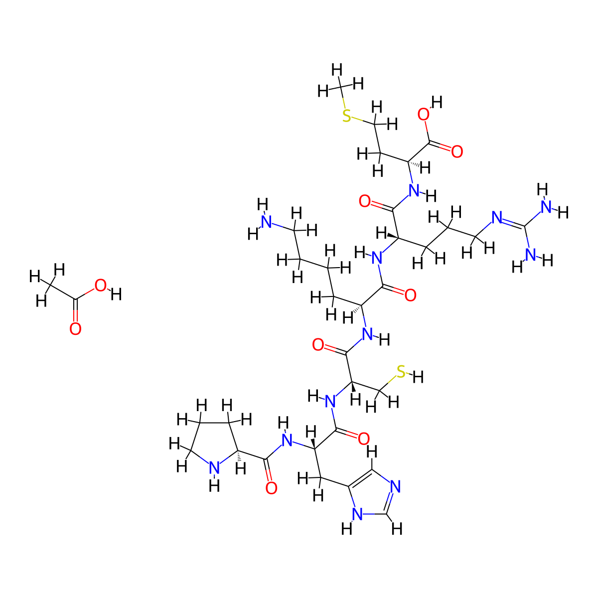 Antioxidant peptide A acetate molecular structure, CAS 2918771-43-2