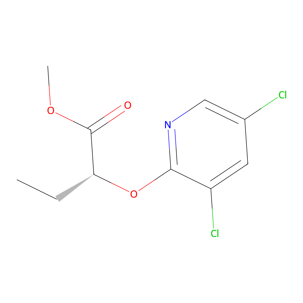 Methyl (R)-2-((3,5-dichloropyridin-2-YL)oxy)butanoate molecular structure, CAS 2918773-59-6
