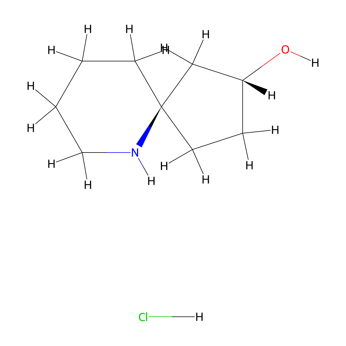 rac-(2R,5R)-6-azaspiro[4.5]decan-2-ol hydrochloride molecular structure, CAS 2918773-61-0