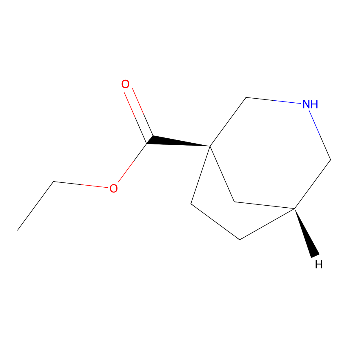 Ethyl (1R,5R)-3-azabicyclo[3.2.1]octane-1-carboxylate molecular structure, CAS 2918774-64-6