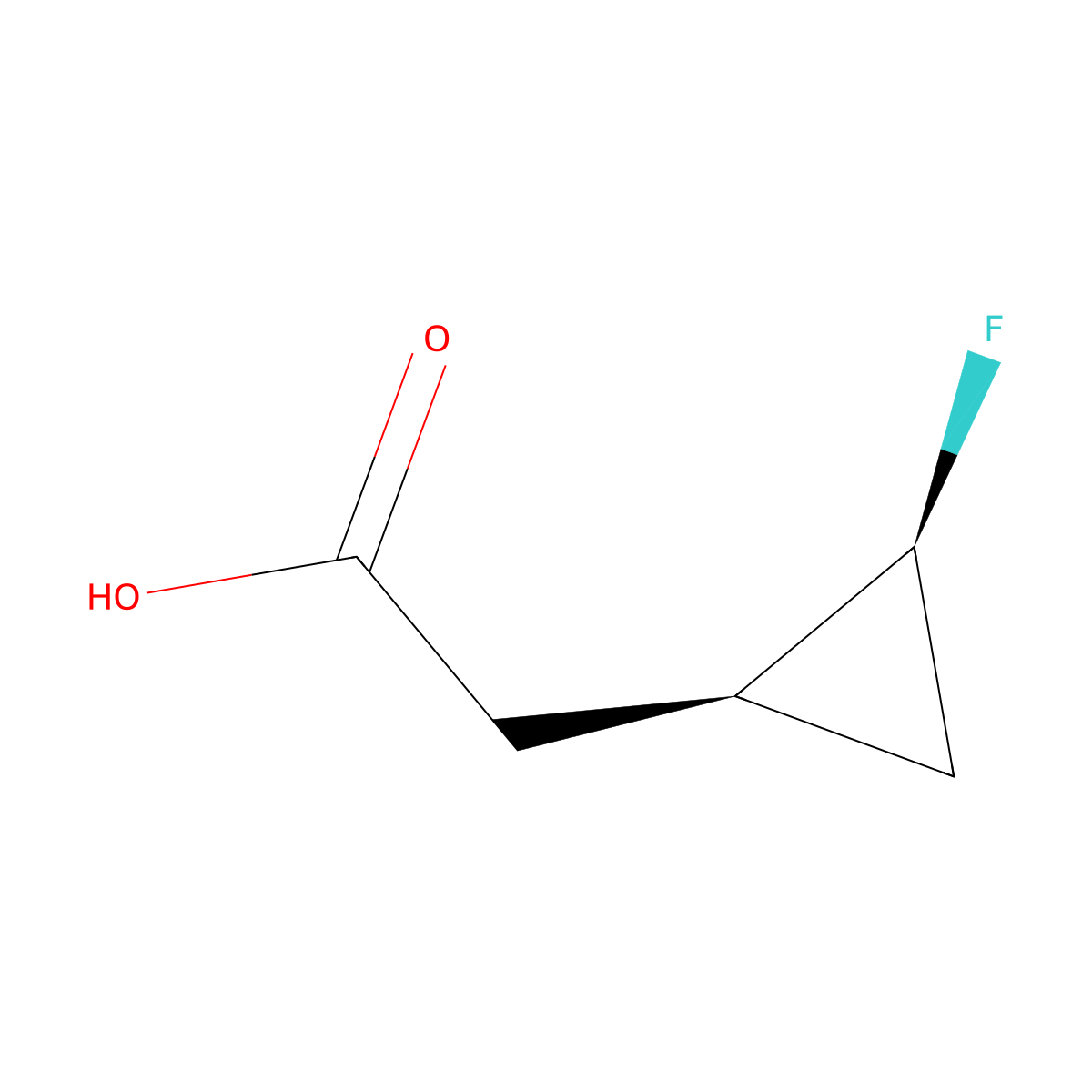 rac-2-[(1R,2S)-2-fluorocyclopropyl]acetic acid molecular structure, CAS 2918774-96-4