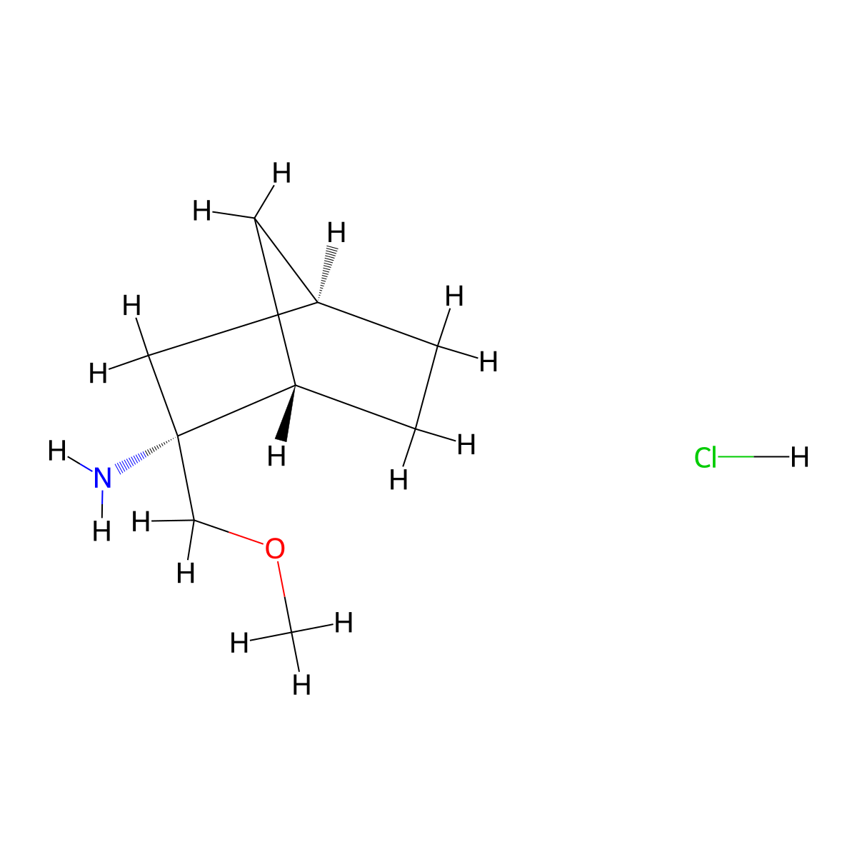 rac-(1R,2S,4S)-2-(methoxymethyl)bicyclo[2.2.1]heptan-2-amine hydrochloride molecular structure, CAS 2918775-04-7