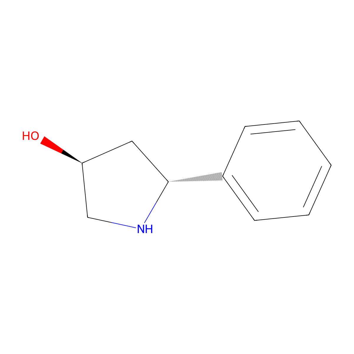 rac-(3R,5S)-5-phenylpyrrolidin-3-ol molecular structure, CAS 2918775-06-9