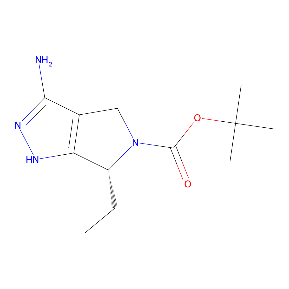 (R)-3-Amino-5-Boc-6-ethyl-1,4,5,6-tetrahydropyrrolo[3,4-c]pyrazole molecular structure, CAS 2918775-12-7