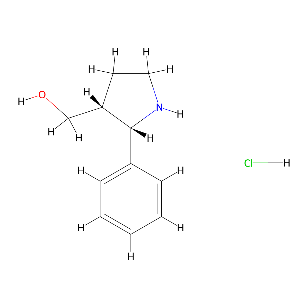 rac-[(2R,3S)-2-phenylpyrrolidin-3-yl]methanol hydrochloride molecular structure, CAS 2918775-64-9