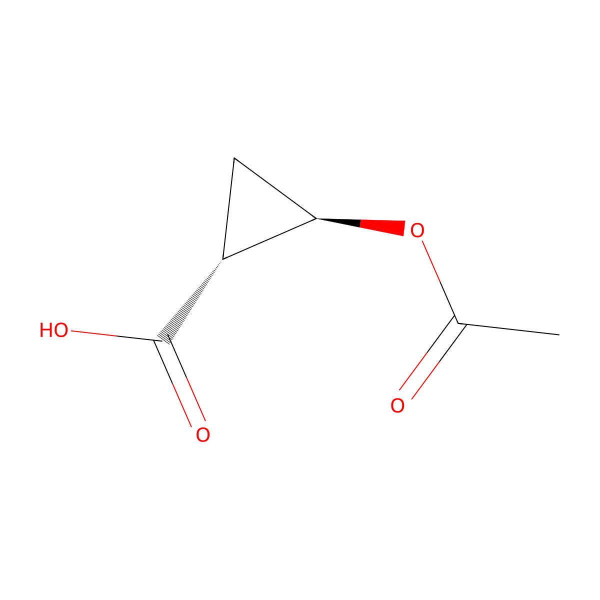 rac-(1R,2R)-2-(acetyloxy)cyclopropane-1-carboxylic acid molecular structure, CAS 2918775-69-4