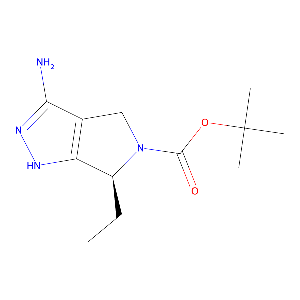 (S)-3-Amino-5-Boc-6-ethyl-1,4,5,6-tetrahydropyrrolo[3,4-c]pyrazole molecular structure, CAS 2918775-71-8