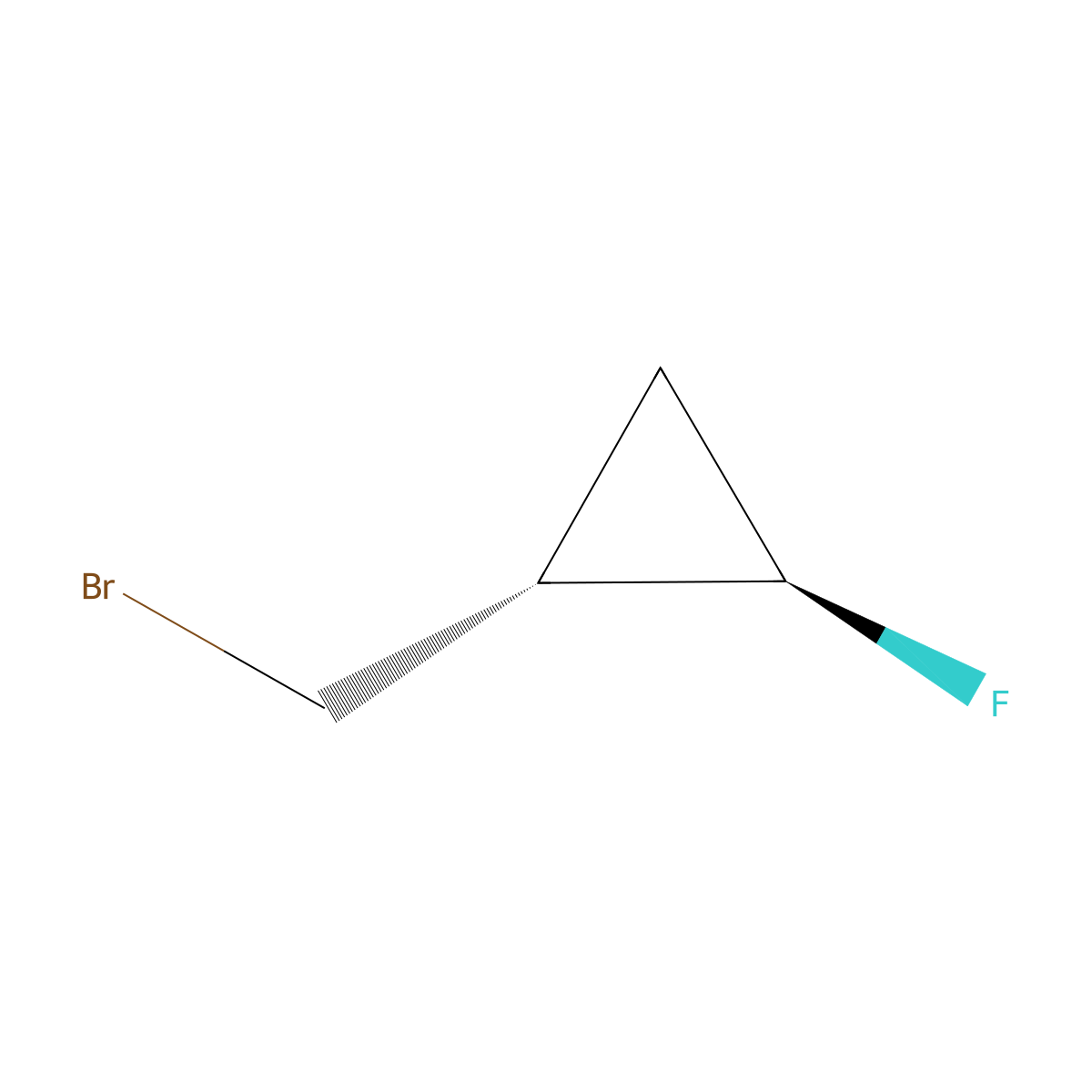 rac-(1R,2R)-1-(bromomethyl)-2-fluorocyclopropane molecular structure, CAS 2918775-73-0