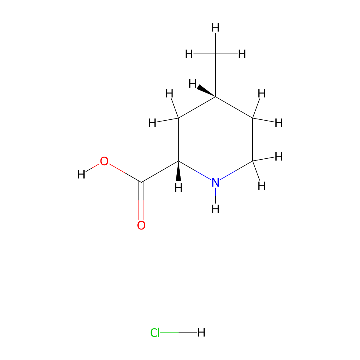 (2S,4R)-4-Methylpiperidine-2-carboxylic acid hydrochloride molecular structure, CAS 2918775-75-2