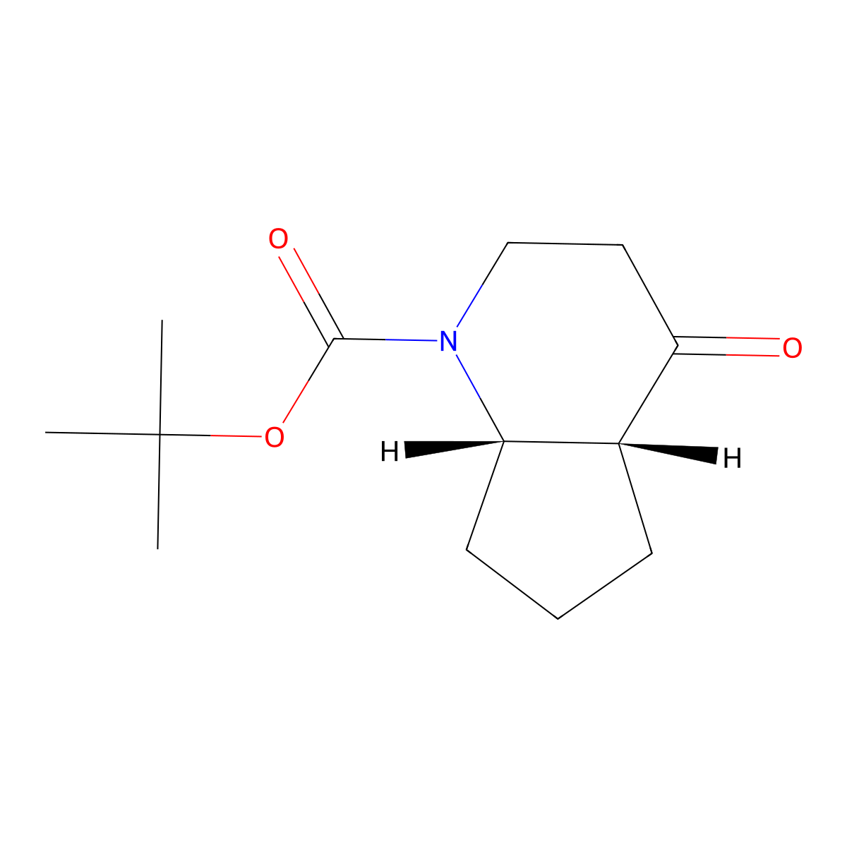 rac-tert-butyl(4aR,7aS)-4-oxo-octahydro-1H-cyclopenta[b]pyridine-1-carboxylate molecular structure, CAS 2918775-83-2