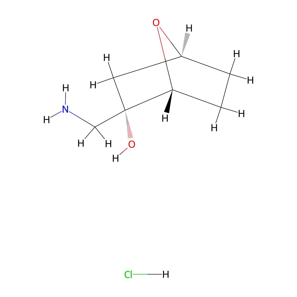 rac-(1R,2S,4S)-2-(aminomethyl)-7-oxabicyclo[2.2.1]heptan-2-ol hydrochloride molecular structure, CAS 2918775-88-7