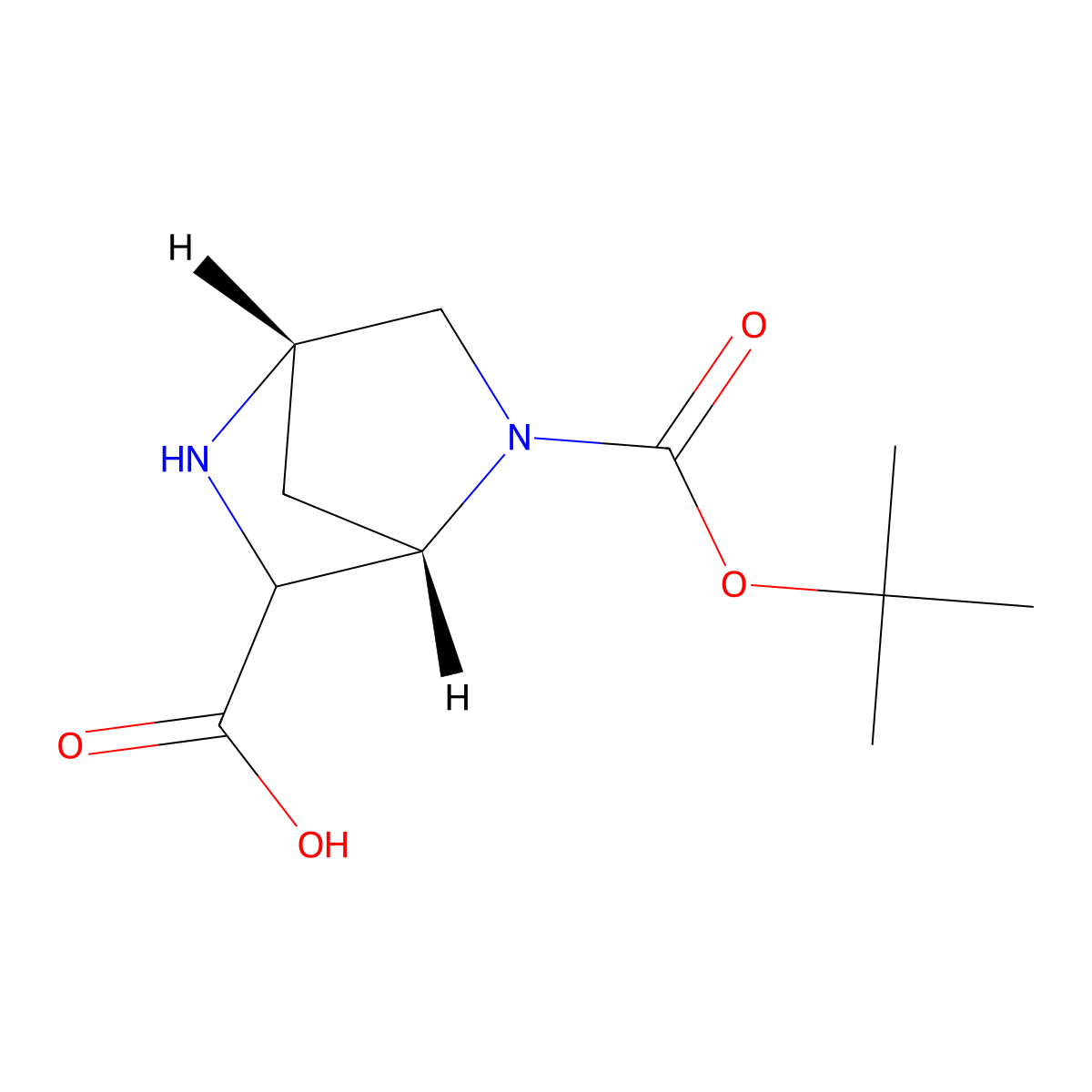 (1S,4S)-5-(Tert-butoxycarbonyl)-2,5-diazabicyclo[2.2.1]heptane-3-carboxylic acid molecular structure, CAS 2918777-67-8