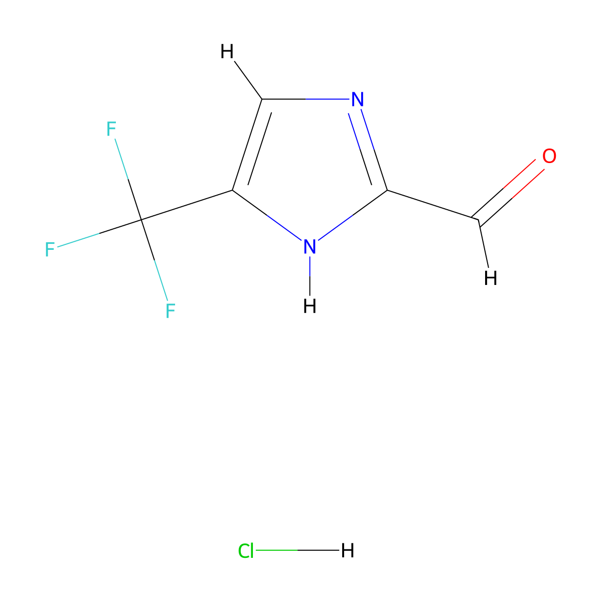 4-(trifluoromethyl)-1H-imidazole-2-carbaldehyde hydrochloride molecular structure, CAS 2918779-00-5