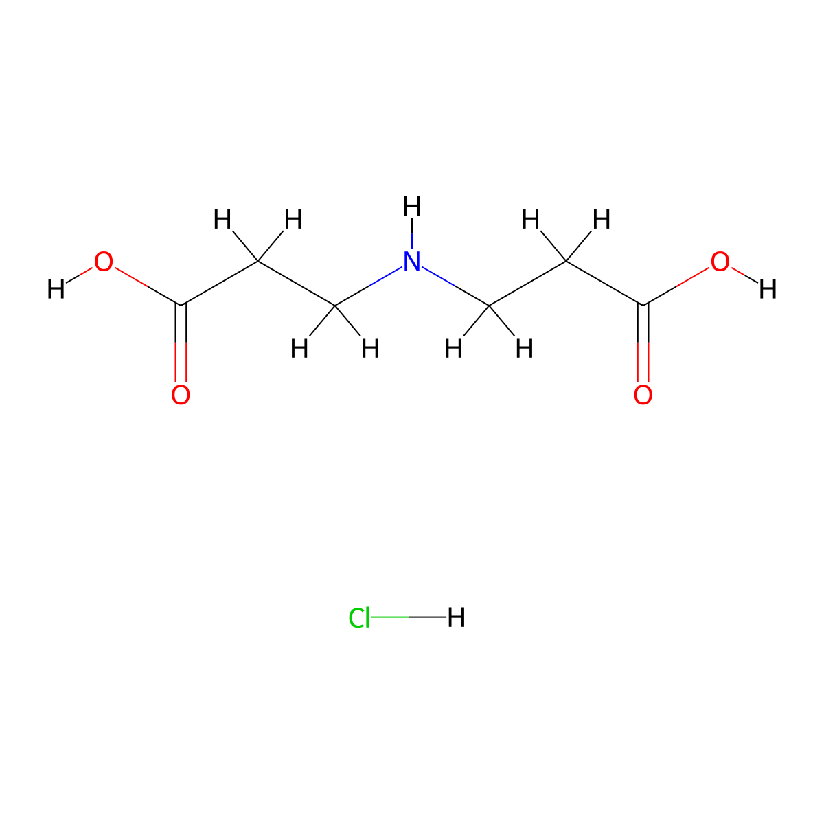 3,3'-Azanediyldipropanoic acid hydrochloride molecular structure, CAS 2918779-18-5