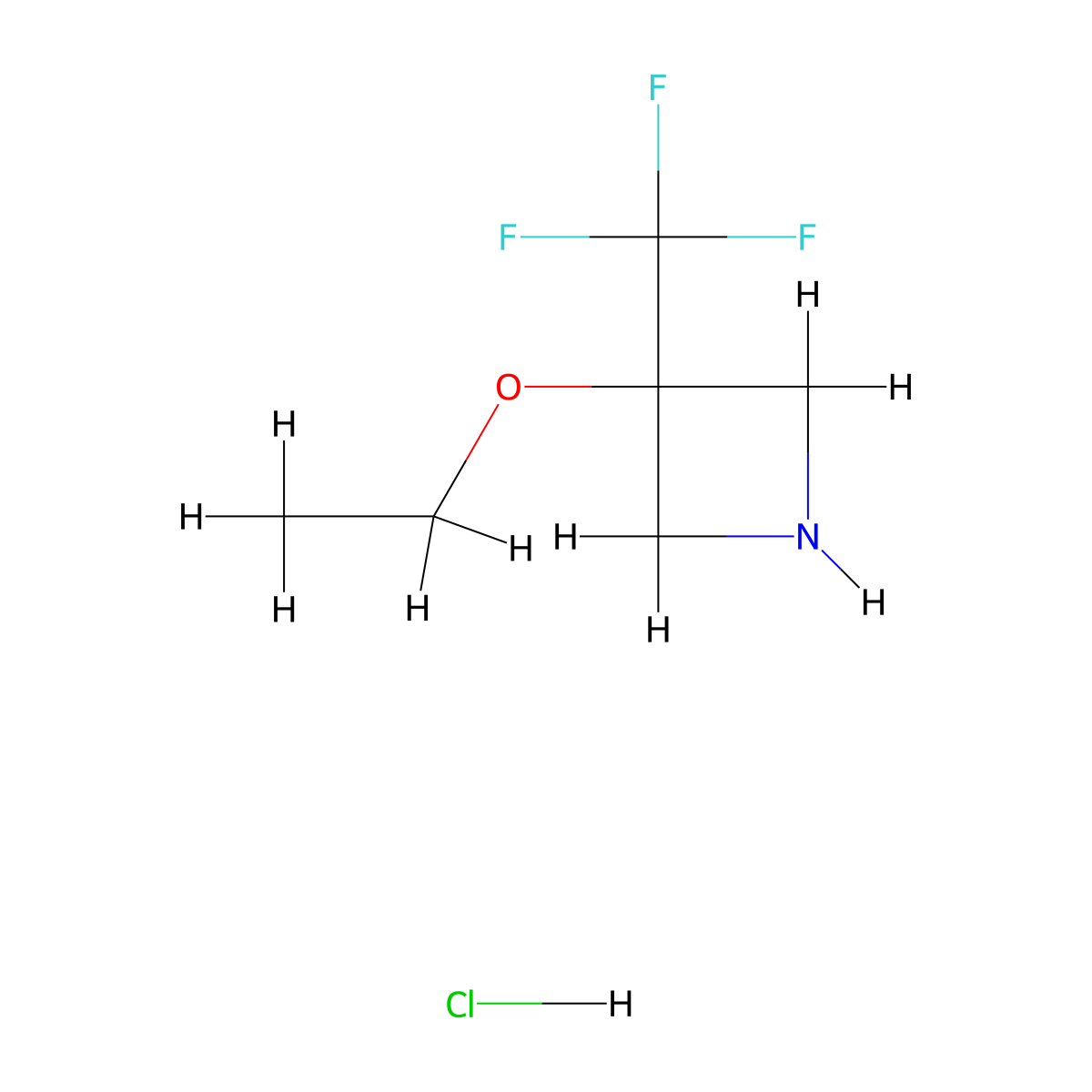 3-Ethoxy-3-(trifluoromethyl)azetidine hydrochloride molecular structure, CAS 2918779-20-9