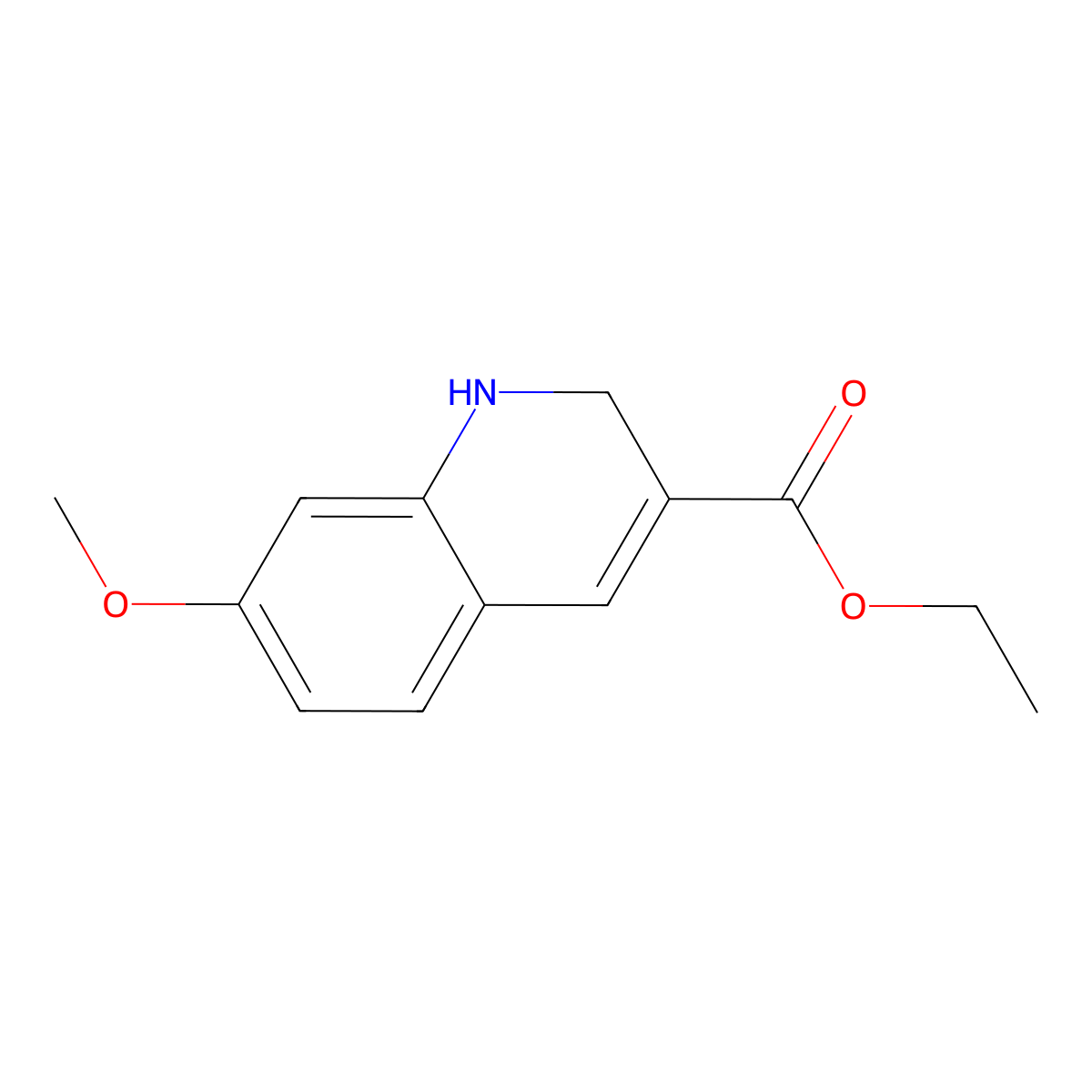 Ethyl 7-methoxy-1,2-dihydroquinoline-3-carboxylate molecular structure, CAS 2918779-24-3