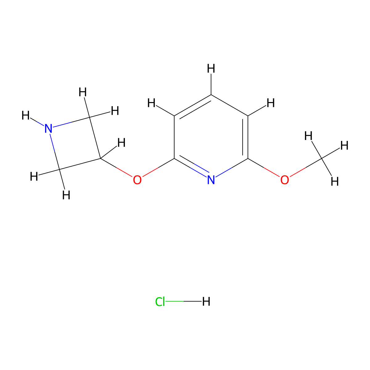 2-(Azetidin-3-yloxy)-6-methoxypyridine hydrochloride molecular structure, CAS 2918779-70-9