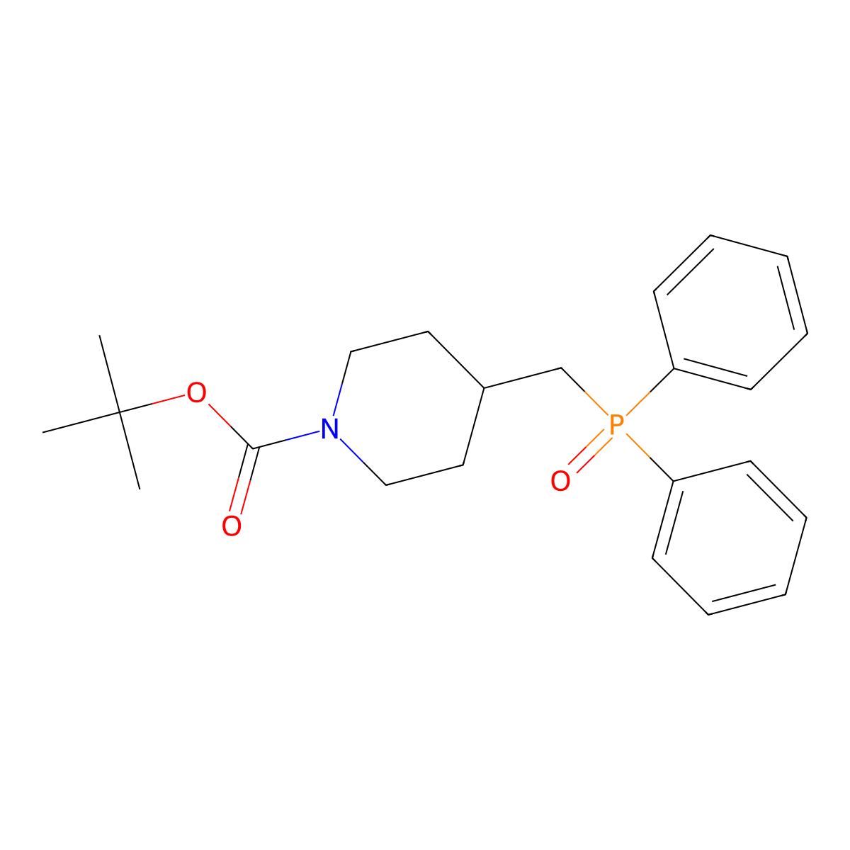 Tert-butyl 4-((diphenylphosphoryl)methyl)piperidine-1-carboxylate molecular structure, CAS 2918779-78-7