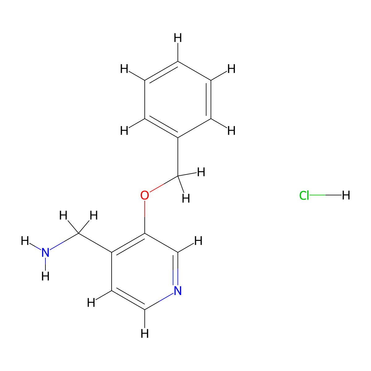 (3-(Benzyloxy)pyridin-4-yl)methanamine hydrochloride molecular structure, CAS 2918779-87-8