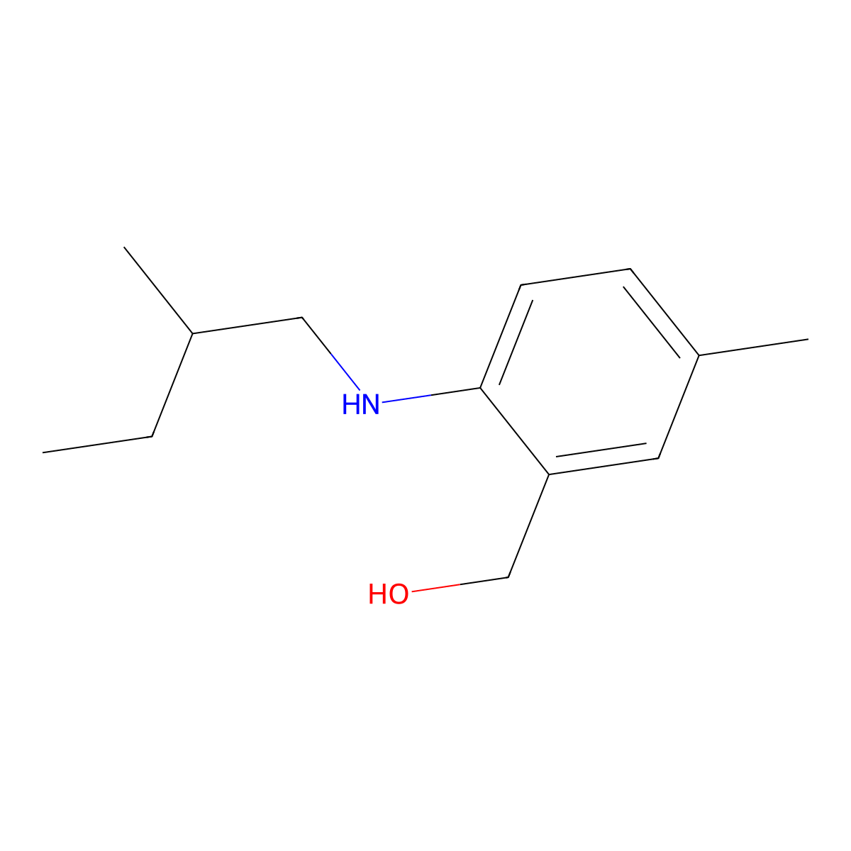 [5-Methyl-2-(2-methylbutylamino)phenyl]methanol molecular structure, CAS 2918779-90-3