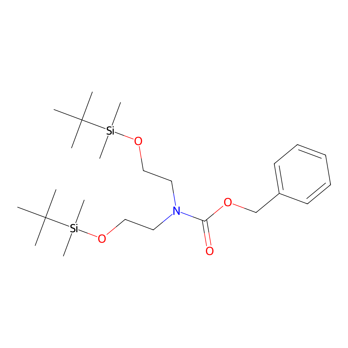 Benzyl bis(2-((tert-butyldimethylsilyl)oxy)ethyl)carbamate molecular structure, CAS 2918779-91-4