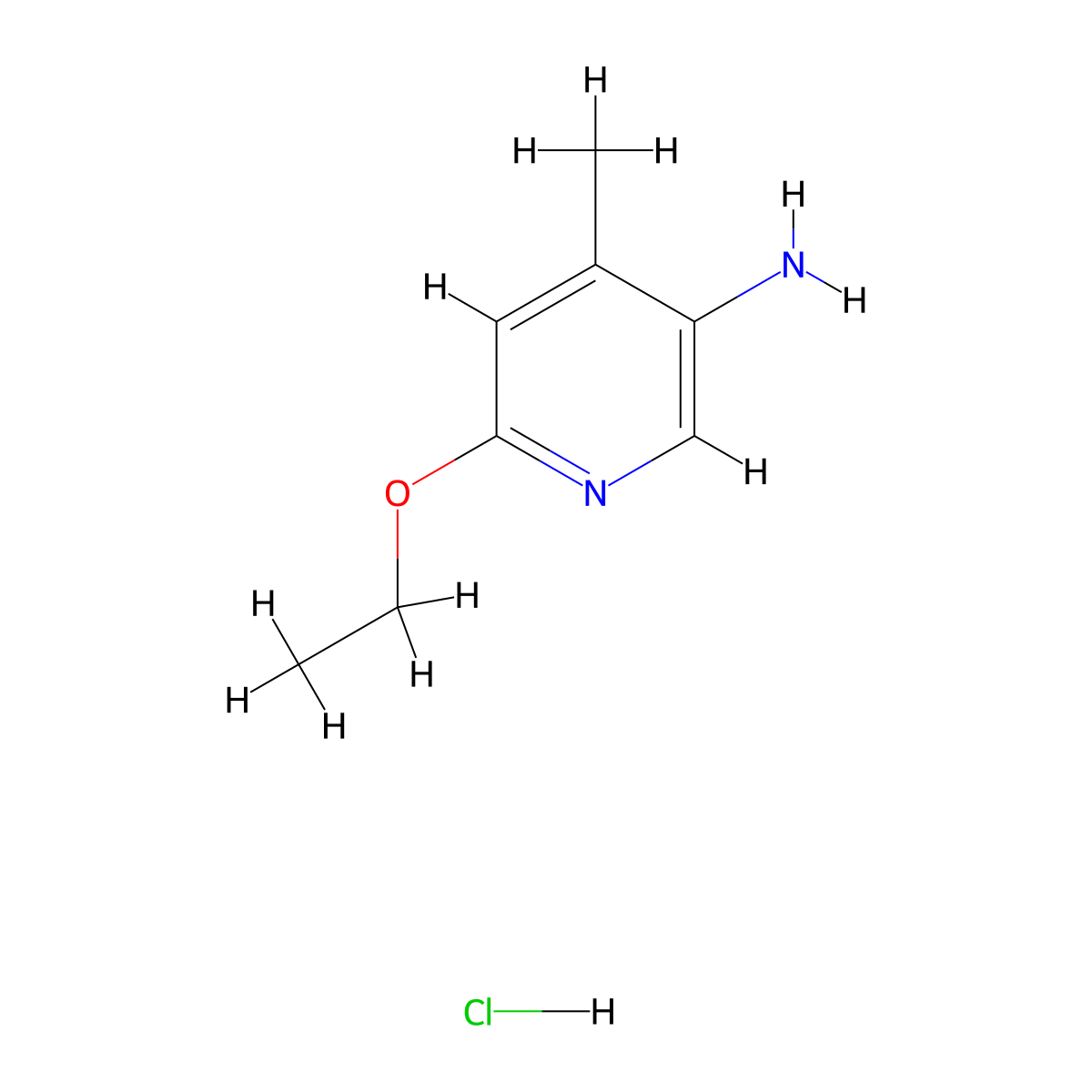 6-Ethoxy-4-methylpyridin-3-amine hydrochloride molecular structure, CAS 2918779-92-5