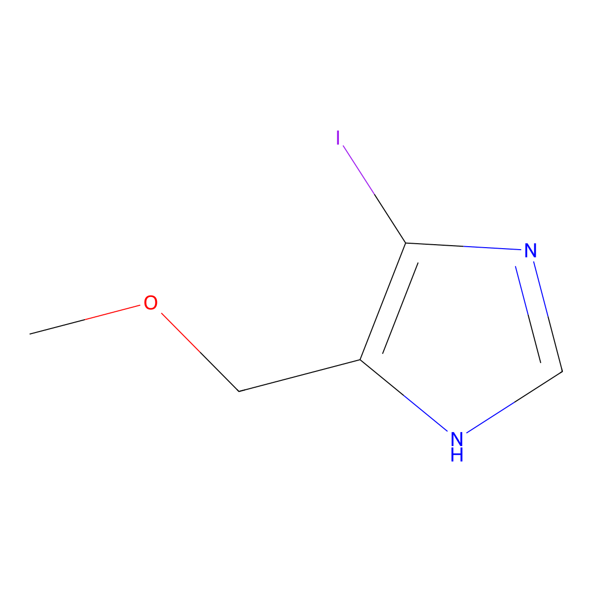 4-Iodo-5-(methoxymethyl)-1H-imidazole molecular structure, CAS 2918779-93-6