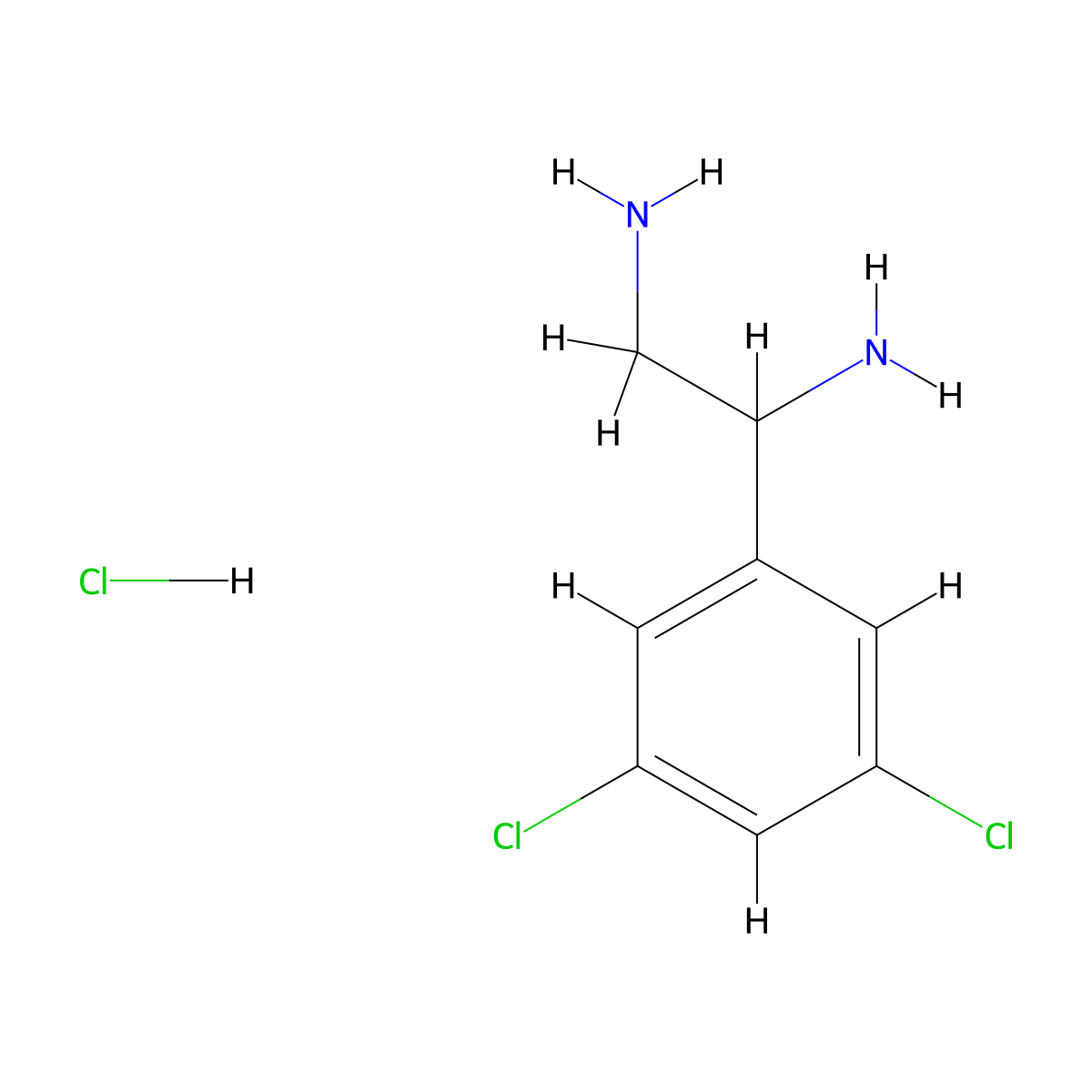 1-(3,5-Dichlorophenyl)ethane-1,2-diamine Hydrochloride molecular structure, CAS 2918780-02-4