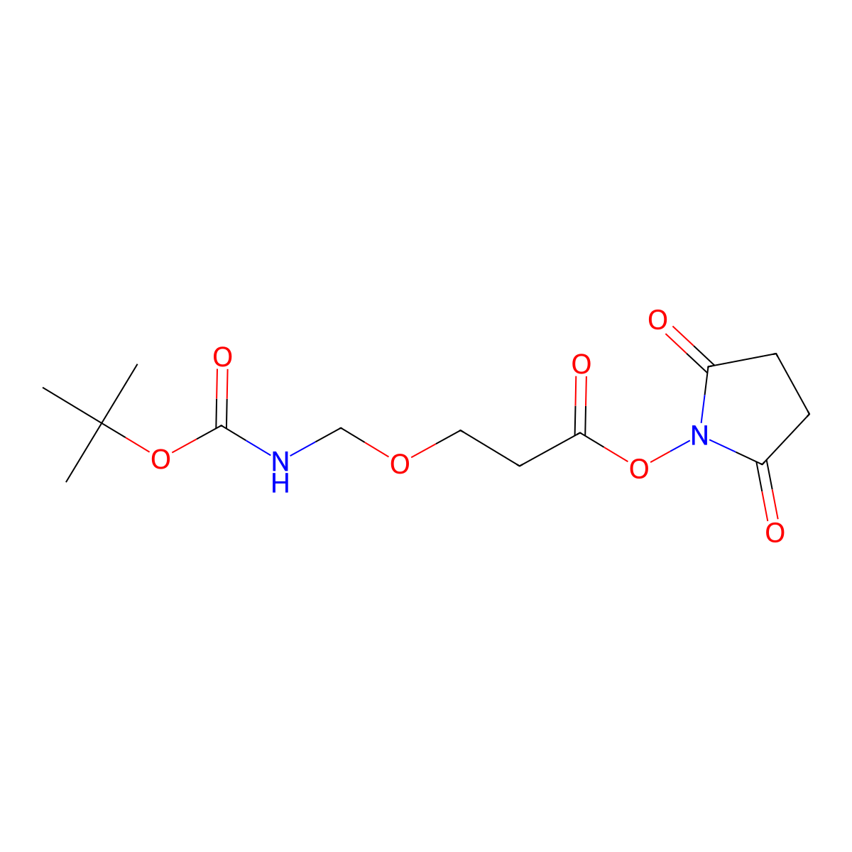 2,5-Dioxo-1-pyrrolidinyl 3-[(Boc-amino)methoxy]propanoate molecular structure, CAS 2918780-03-5