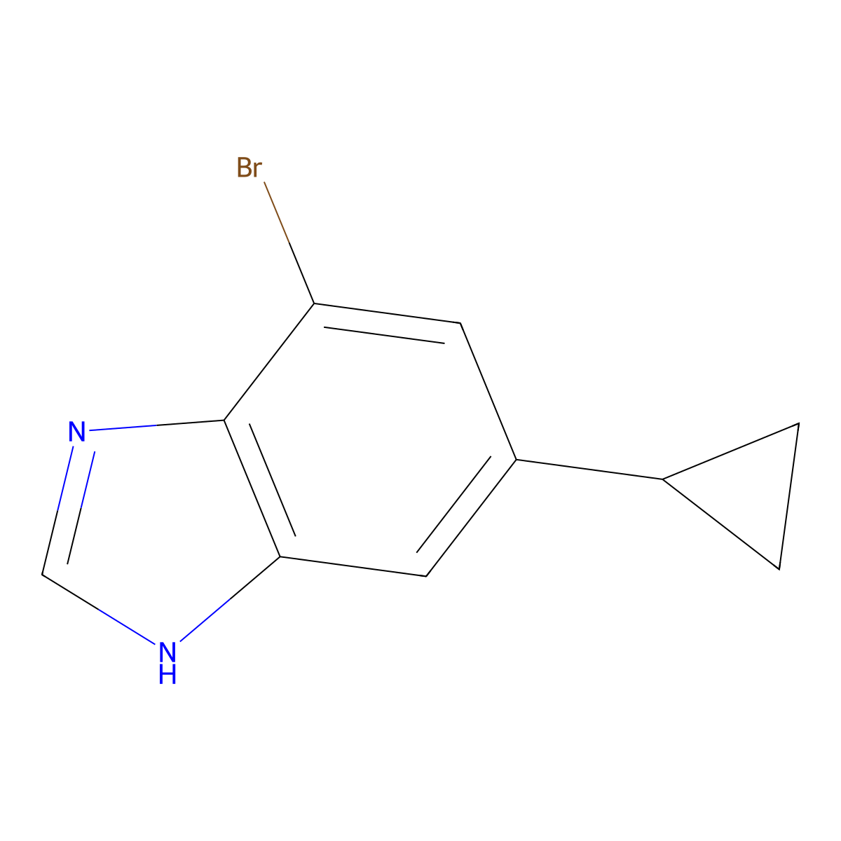 4-Bromo-6-cyclopropylbenzimidazole molecular structure, CAS 2918780-05-7