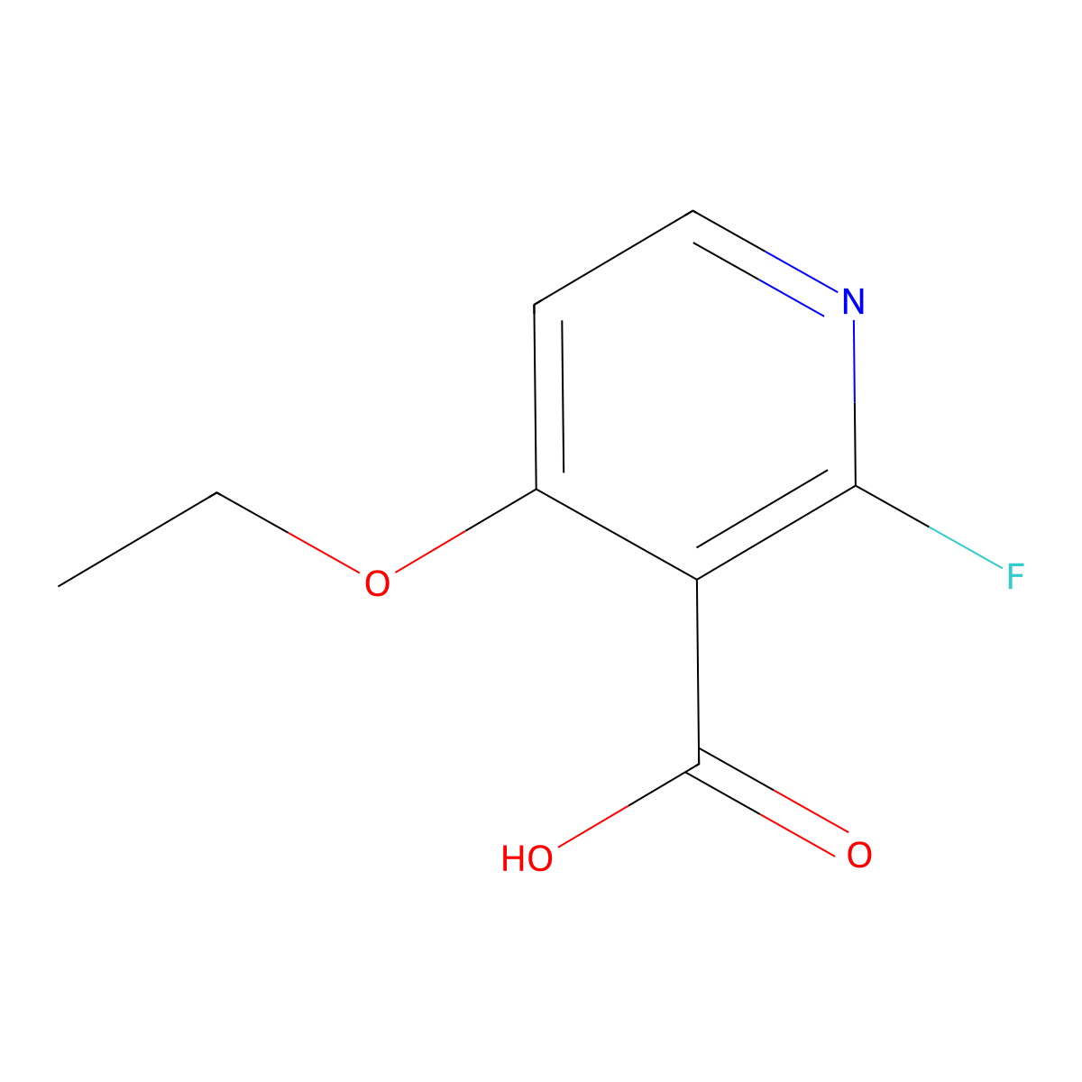 4-Ethoxy-2-fluoronicotinic acid molecular structure, CAS 2918827-49-1