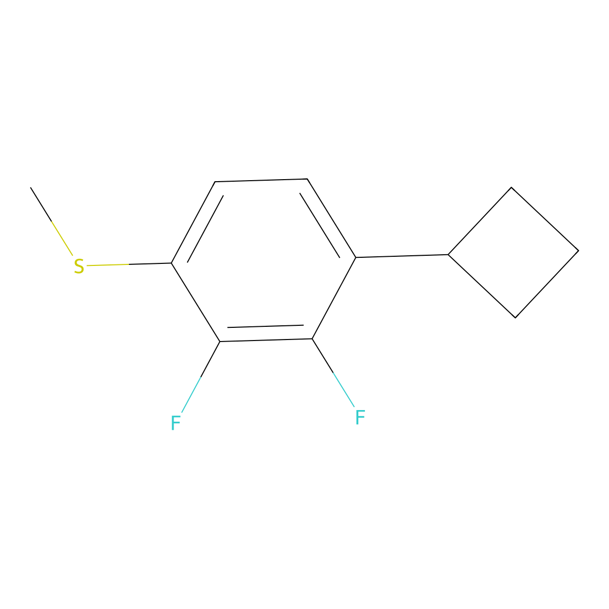 (4-Cyclobutyl-2,3-difluorophenyl)(methyl)sulfane molecular structure, CAS 2918827-53-7