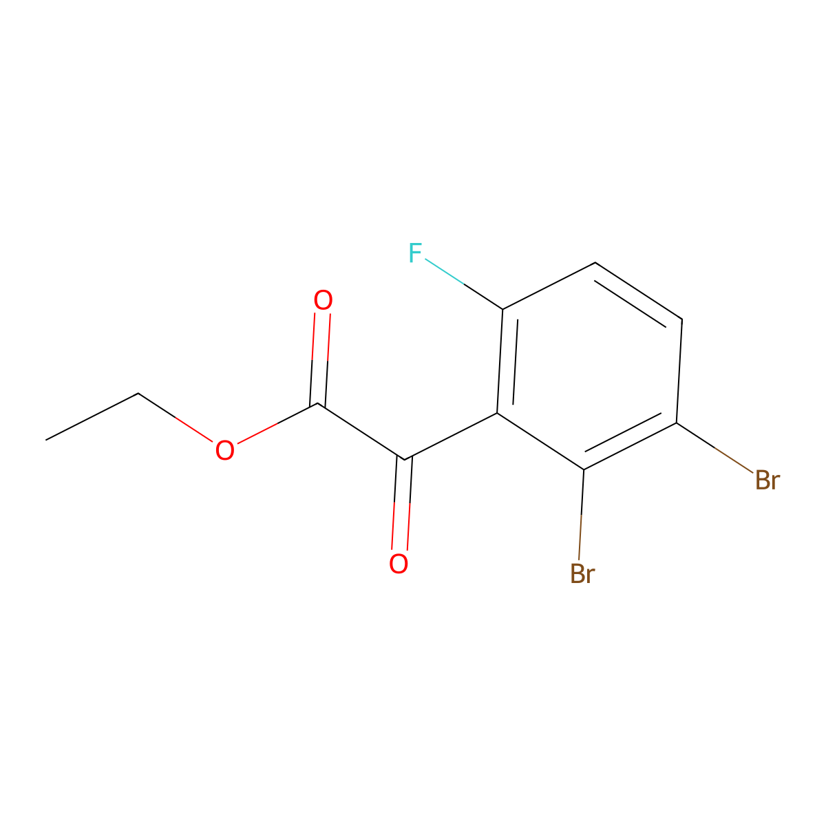 Ethyl 2-(2,3-dibromo-6-fluorophenyl)-2-oxoacetate molecular structure, CAS 2918827-87-7