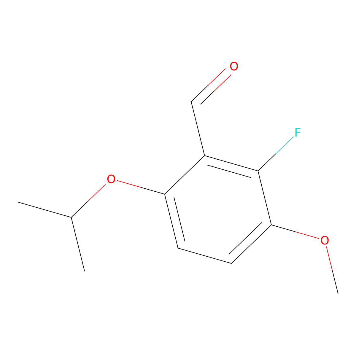 2-Fluoro-6-isopropoxy-3-methoxybenZaldehyde molecular structure, CAS 2918828-00-7