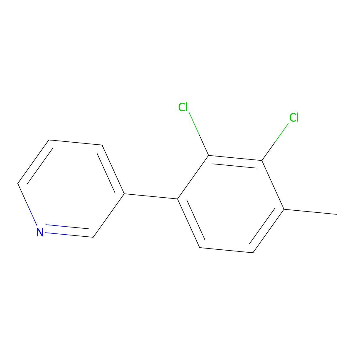 3-(2,3-Dichloro-4-methylphenyl)pyridine molecular structure, CAS 2918828-57-4