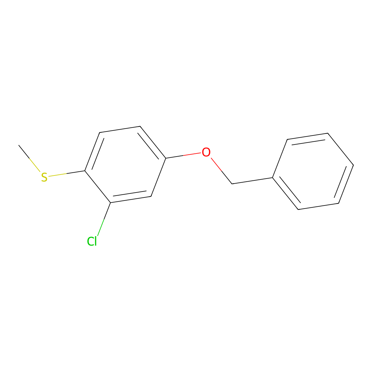 (4-(BenZyloxy)-2-chlorophenyl)(methyl)sulfane molecular structure, CAS 2918828-73-4