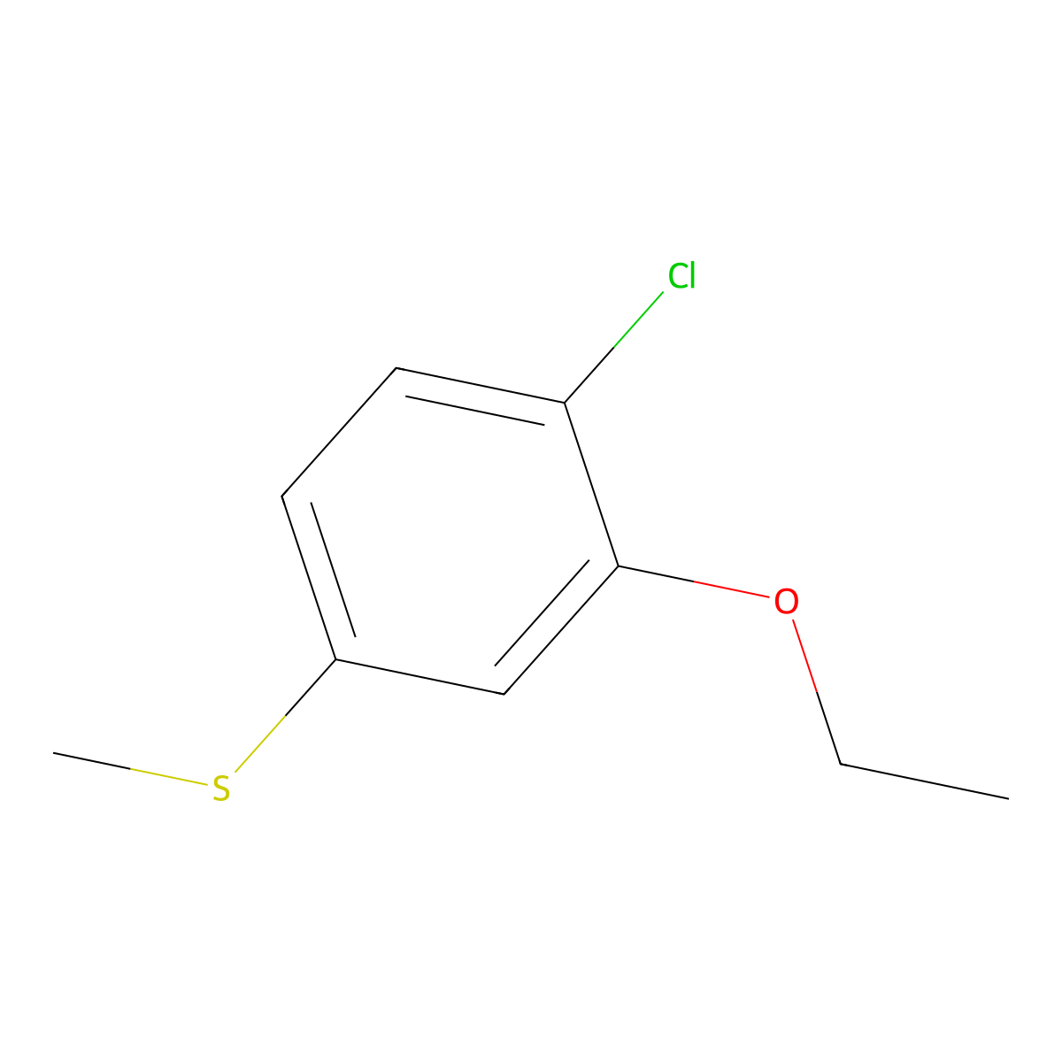 (4-Chloro-3-ethoxyphenyl)(methyl)sulfane molecular structure, CAS 2918828-78-9