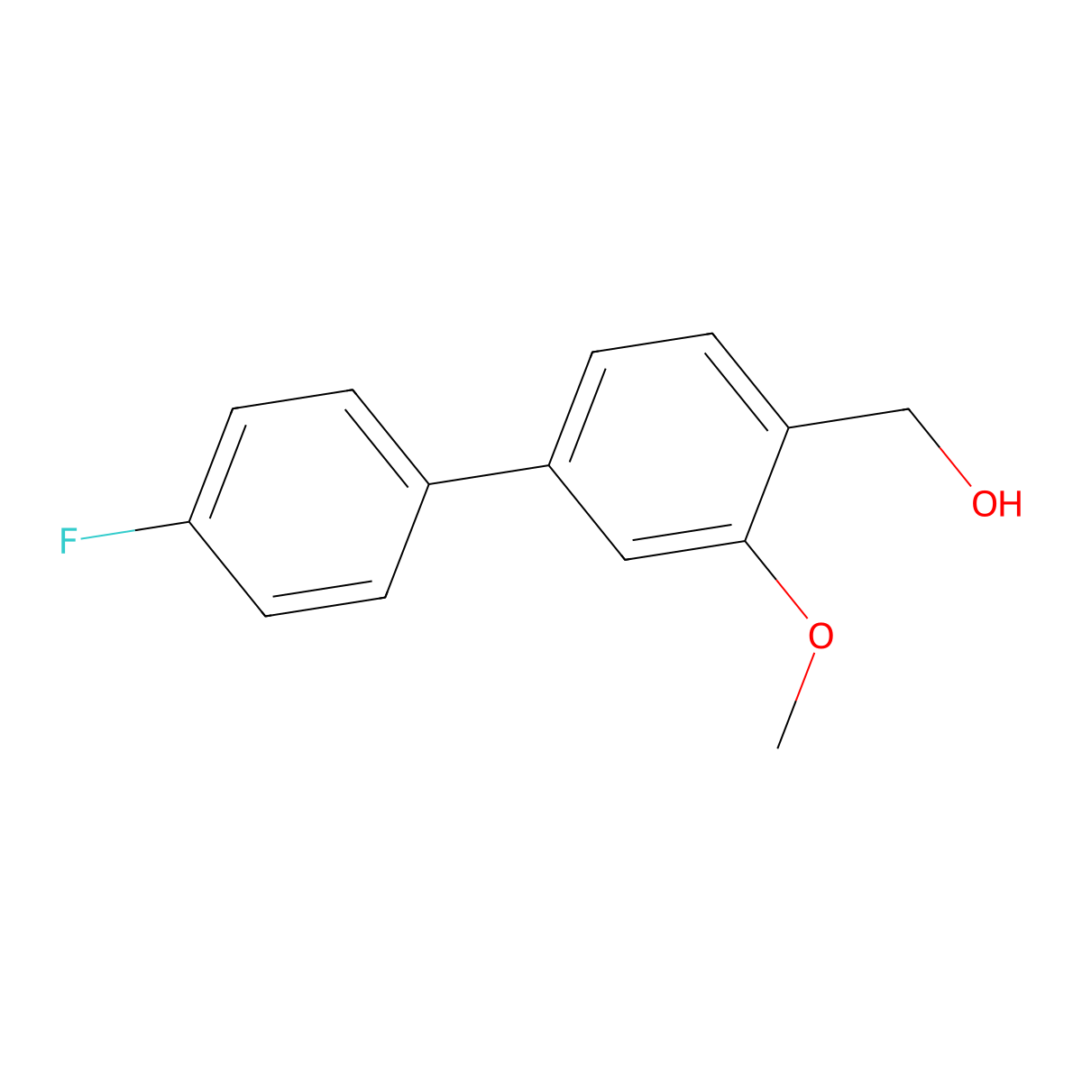 (4'-Fluoro-3-methoxy-[1,1'-biphenyl]-4-yl)methanol molecular structure, CAS 2918829-03-3