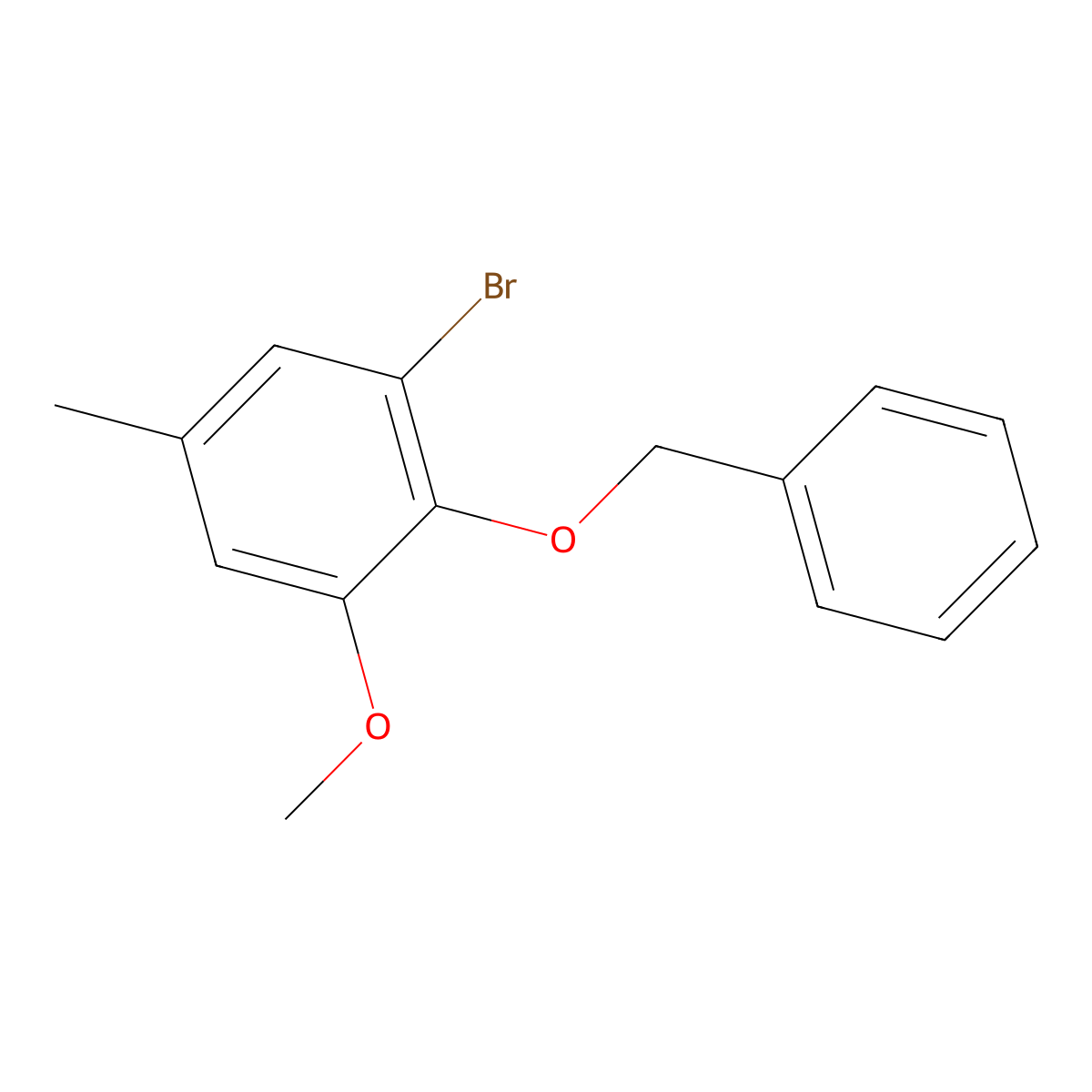 2-(BenZyloxy)-1-bromo-3-methoxy-5-methylbenZene molecular structure, CAS 2918829-73-7